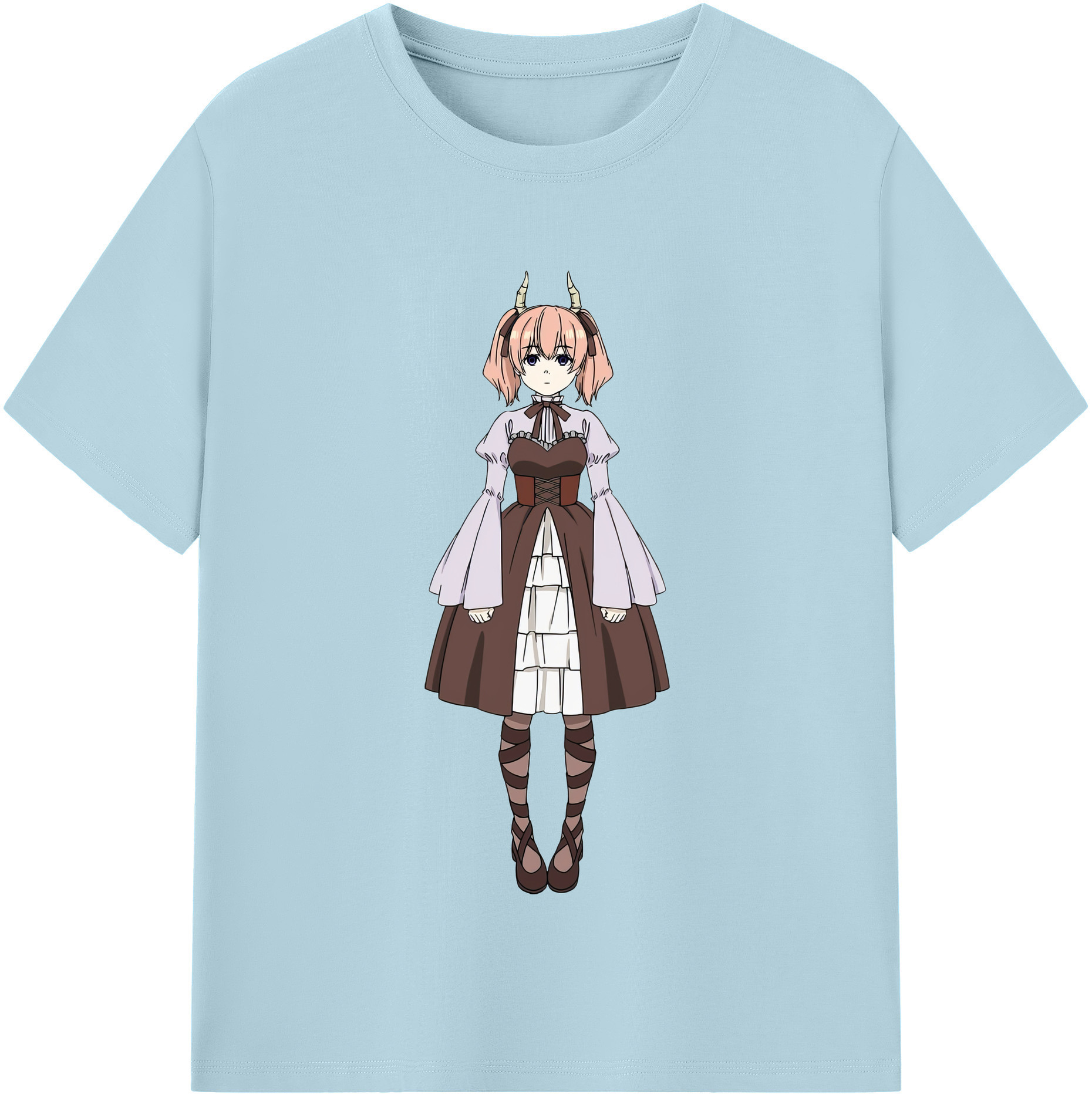 （画像用） 葬送のフリーレン Frieren 綿100％半袖Tシャツ（フロントプリント）